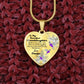 To My Beautiful Granddaughter Heart Necklace Birthday Gift, Christmas Gift From Grandpa
