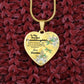 To My Granddaughter Heart Necklace Birthday Gift, Christmas Gift From Grandma