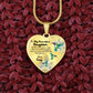 To My Beautiful Daughter Heart Necklace Birthday Gift, Christmas Gift From Daddy