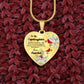To My Stepdaughter Heart Necklace Birthday Gift, Christmas Gift From Stepfather