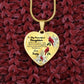 To My Beautiful Daughter Heart Necklace Birthday Gift, Christmas Gift From Daddy