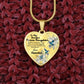To My Bonus Daughter Heart Necklace Birthday Gift, Christmas Gift From Stepmother