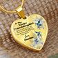 To My Beautiful Granddaughter Heart Necklace Birthday Gift, Christmas Gift From Grandma