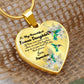To My Beautiful Bonus Daughter Heart Necklace Birthday Gift, Christmas Gift From Stepmother