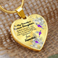 To My Beautiful Bonus Daughter Heart Necklace Birthday Gift, Christmas Gift From Stepmother