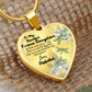 To My Beautiful Bonus Daughter Heart Necklace Birthday Gift, Christmas Gift From Stepfather