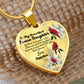 To My Beautiful Bonus Daughter Heart Necklace Birthday Gift, Christmas Gift From Stepfather
