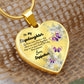 To My Stepdaughter Heart Necklace Christmas Gift, Birthday Gift From Stepfather