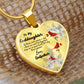 To My Goddaughter Heart Necklace Birthday Gift, Christmas Gift From Godfather