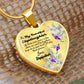 To My Beautiful Stepdaughter Heart Necklace Birthday Gift, Christmas Gift From Stepfather