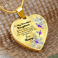 To My Beautiful Daughter Heart Necklace Birthday Gift, Christmas Gift From Mommy