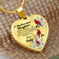 To My Beautiful Daughter Heart Necklace Birthday Gift, Christmas Gift From Daddy