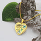 To My Beautiful Stepdaughter Heart Necklace Birthday Gift, Christmas Gift From Stepfather