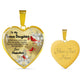 To My Bonus Daughter Heart Necklace Birthday Gift, Christmas Gift From Stepfather