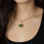JL1707020 My Mind Still Talks To You Golden Dragonflies Angel Heart Paw And Galaxy Luxury Necklace with Back Engraving