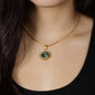 AG0408076 My Mind Still Talks To You Golden Dragonflies Tree Of Life And Galaxy Luxury Necklace with Back Engraving