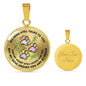 JL1707024 My Mind Still Talks To You Golden Dragonflies Golden Colorful Paws Luxury Necklace with Back Engraving