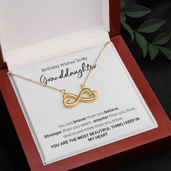 To My Granddaughter Birthday Princess Infinity Necklace MCFABC0001