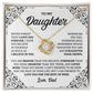 MC011 Daughter I Love You Forever Love Knot Necklace Gift From Dad