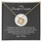 MC017 To My Beautiful Daughter I Love You Love Knot Necklace Gift From Mom