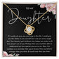 MC028 To My Daughter How Proud I Am of You Love Knot Necklace Gift