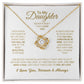 MC005 Daughter Never Forget That I Love You Love Knot Necklace Gift
