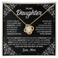 MC029 To My Daughter Never Forget That I Love You Love Knot Necklace Gift From Mom