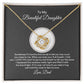 MC018 To My Beautiful Daughter I Love You Love Knot Necklace Gift From Dad
