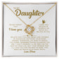 MC009 Daughter Never Forget That I Love You Love Knot Necklace Gift From Mom