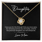 MC022 To My Daughter I Love You Love Knot Necklace Gift From Mom