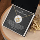 MC018 To My Beautiful Daughter I Love You Love Knot Necklace Gift From Dad