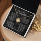 MC019 To Our Daughter We Love You Love Knot Necklace Gift