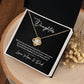 MC024 To Our Daughter We Love You Love Knot Necklace Gift From Mom and Dad