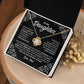 MC030 To My Daughter Never Forget That I Love You Love Knot Necklace Gift From Dad