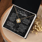 MC021 To My Daughter I Love You Love Knot Necklace Gift From Dad