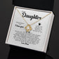 MC007 Daughter Never Forget That I Love You Love Knot Necklace Gift From Mom