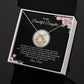 MC026 To My Beautiful Daughter I Love You Love Knot Necklace Gift From Dad