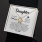 MC006 Daughter Never Forget That I Love You Love Knot Necklace Gift From Dad