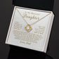 MC002 To My Beautiful Daughter Always Be Brave and Be Strong Love Knot Necklace Gift From Dad