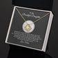 MC017 To My Beautiful Daughter I Love You Love Knot Necklace Gift From Mom