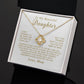 MC003 To My Beautiful Daughter Always Be Brave and Be Strong Love Knot Necklace Gift From Mom