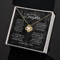 MC021 To My Daughter I Love You Love Knot Necklace Gift From Dad