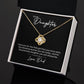 MC023 To My Daughter I Love You Love Knot Necklace Gift From Dad