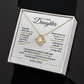MC014 Daughter Hold This Tight To Feel My Love Love Knot Necklace Gift From Dad
