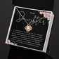 MC028 To My Daughter How Proud I Am of You Love Knot Necklace Gift