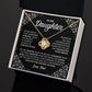 MC030 To My Daughter Never Forget That I Love You Love Knot Necklace Gift From Dad