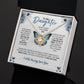 MC010 Daughter Never Forget That I Love You Love Knot Necklace Gift