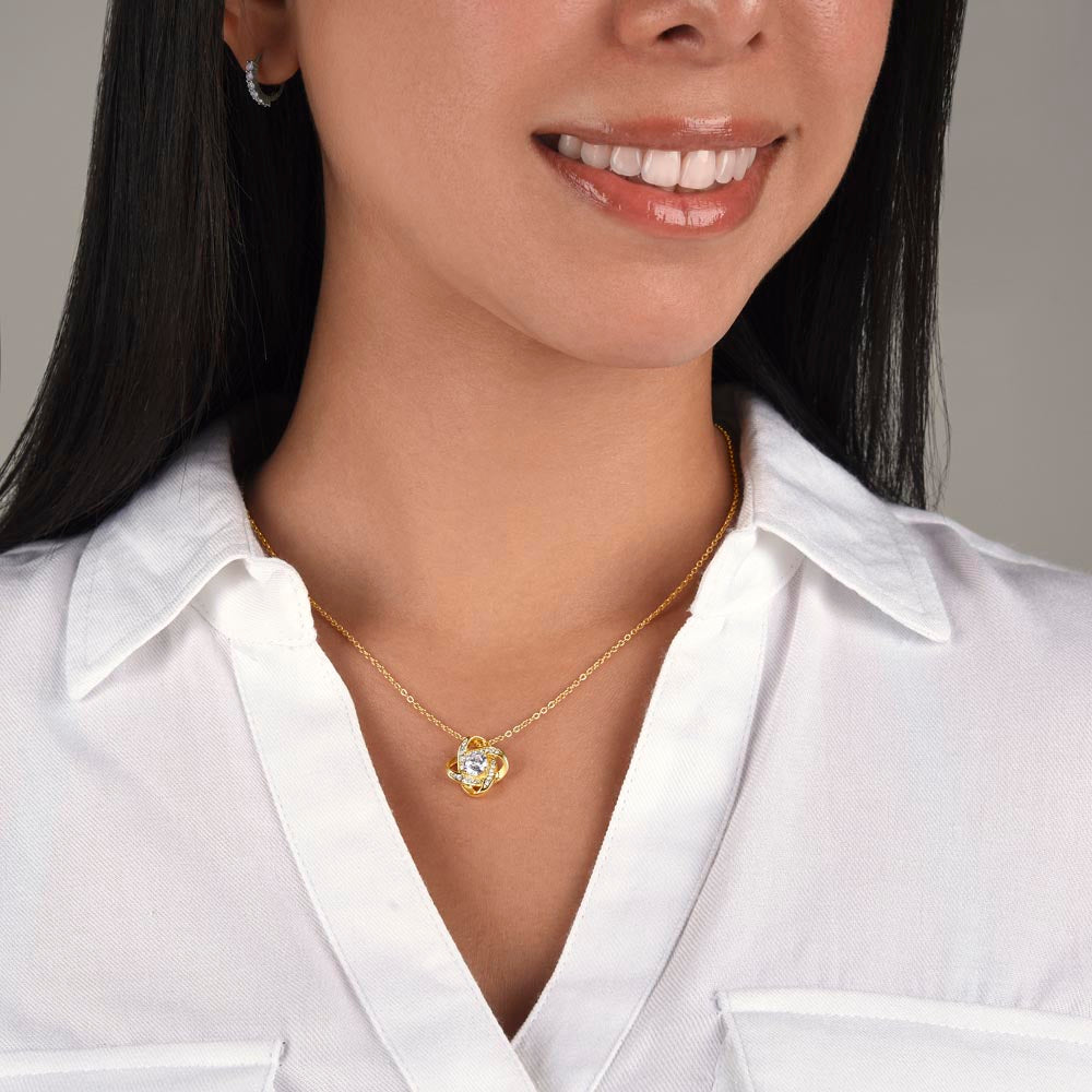 MC015 To My Beautiful Daughter How Special You Are To Me Love Knot Necklace Gift  From Dad