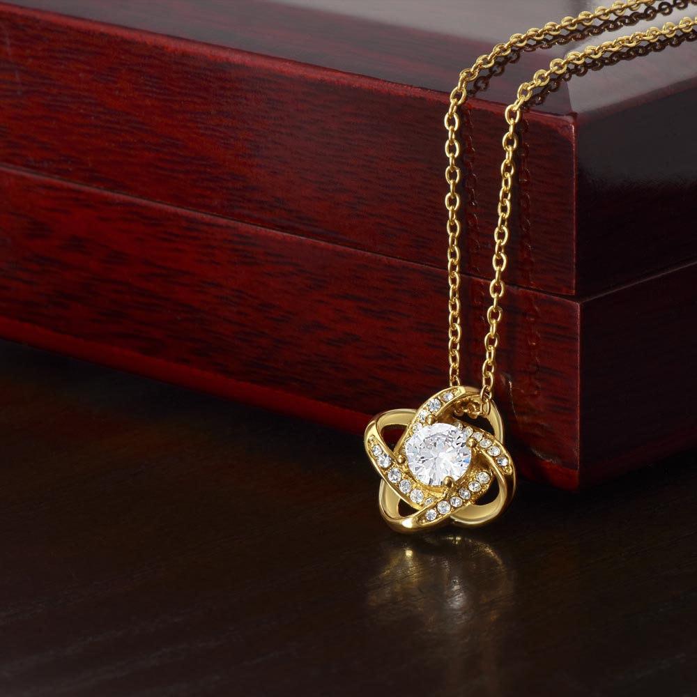 MC015 To My Beautiful Daughter How Special You Are To Me Love Knot Necklace Gift  From Dad