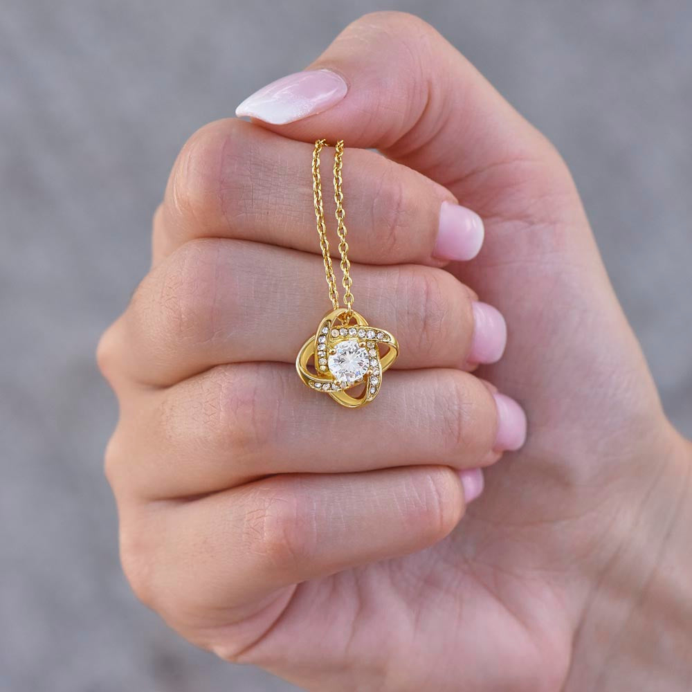 MC015 To My Beautiful Daughter How Special You Are To Me Love Knot Necklace Gift  From Dad